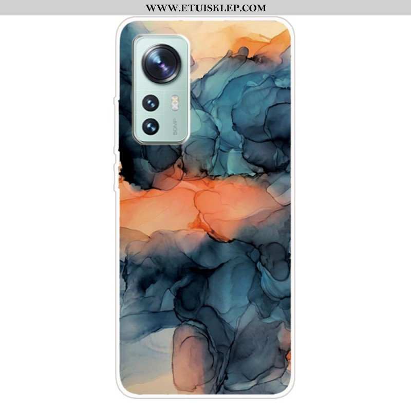 Etui do Xiaomi 12 Pro Akwarela Z Marmuru Silikonowego